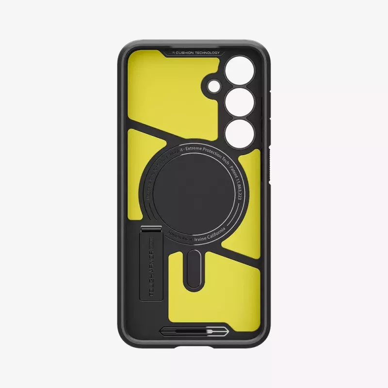 Capa Spigen Tough Armor Galaxy S24 FE preta com suporte de secretária