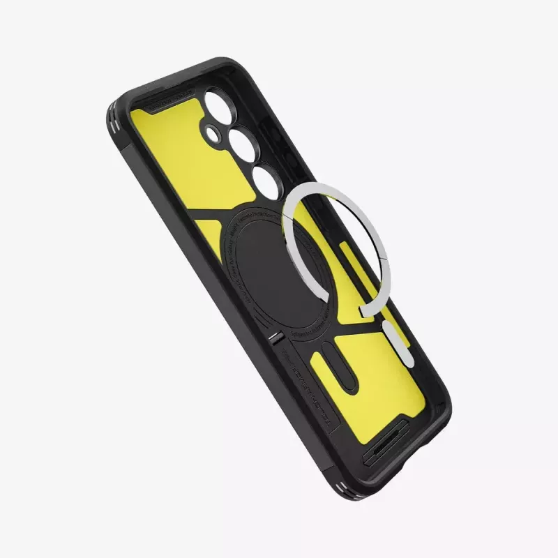 Capa Spigen Tough Armor Galaxy S24 FE preta com suporte de secretária