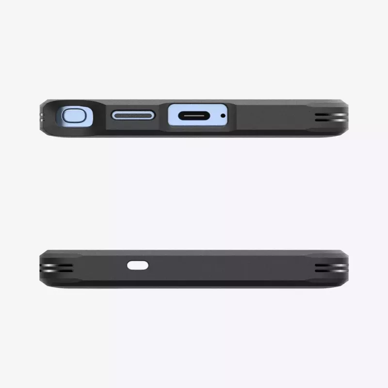 Capa Spigen Galaxy S25 Ultra Tough Armor AI preta com suporte de secretária