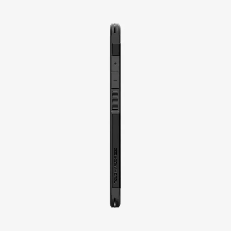 Capa Spigen Galaxy S25 Ultra Tough Armor AI preta com suporte de secretária