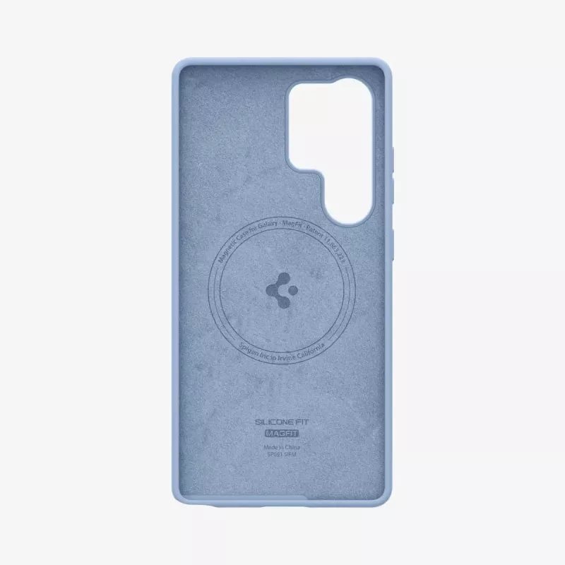Capa Spigen Galaxy S25 Ultra Silicone Fit MagFit azul-safira