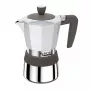 Cafeteira moka Pedrini MyMoka induction castanha em aço inoxidável