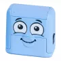 Carimbo retangular azul claro Colop Marky para papel e têxtil