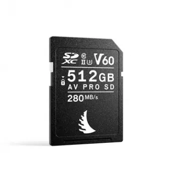 Memória flash Angelbird 512 GB UHS-II AV PRO SD V60 MK2