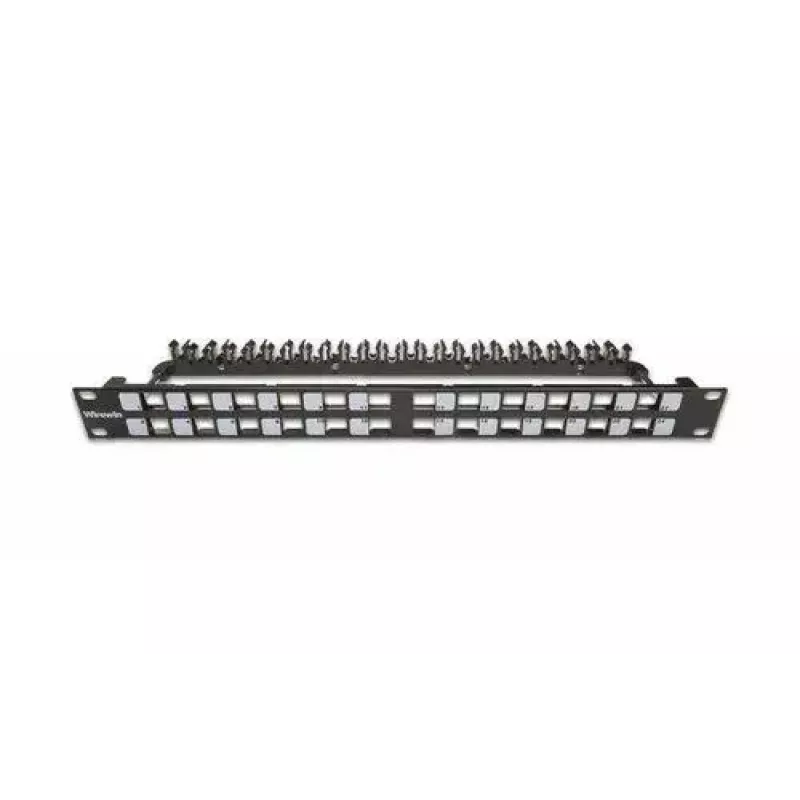 Patch panel 1U Wirewin WKS PANEL 24 preto