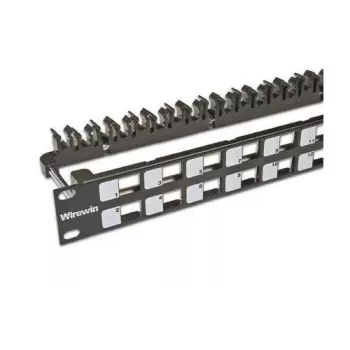 Patch panel 1U Wirewin WKS PANEL 24 preto