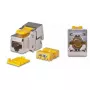 Módulo keystone Wirewin WKS JACK KAT6A STP EA 12 RJ-45 plano metálico amarelo