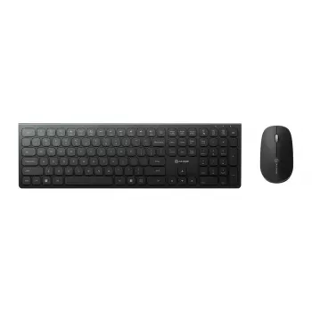 Conjunto de teclado e rato ALOGIC ASKBT3WC — tamanho completo RF Wireless + Bluetooth, preto