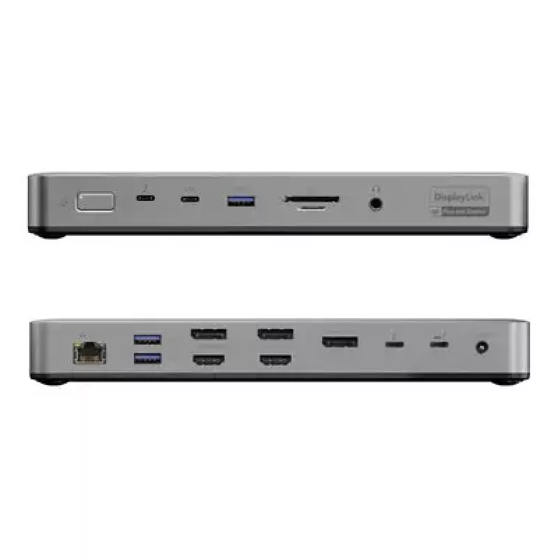 Dock para portátil / replicador de portas ALOGIC TB4DU4 — Thunderbolt com fios, 96 W, leitor de cartões SD/MicroSD, 3,5 mm, alumínio/ABS
