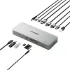 Dock para portátil / replicador de portas ALOGIC TB4DU4 — Thunderbolt com fios, 96 W, leitor de cartões SD/MicroSD, 3,5 mm, alumínio/ABS
