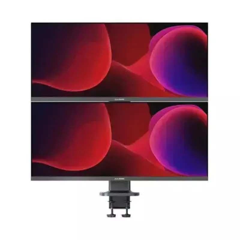 Suporte para monitor ALOGIC ED34VMSSGR com braço de grampo para ecrãs até 34 polegadas, ecrã duplo, capacidade de 12 kg, cinzento