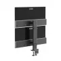 Suporte para monitor ALOGIC ED34VMSSGR com braço de grampo para ecrãs até 34 polegadas, ecrã duplo, capacidade de 12 kg, cinzento