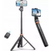 Tech-Protect L03S Pau de selfie tripé com telecomando Bluetooth, preto