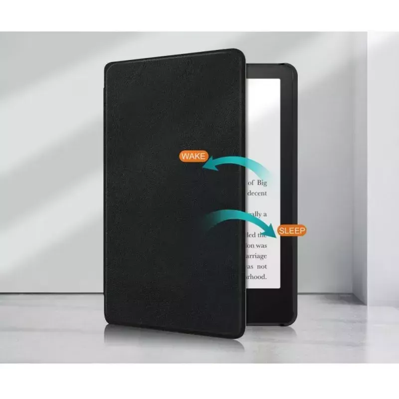 Capa de proteção Smart Case Tech-Protect para Kindle Paperwhite V 5 Signature Edition — preta