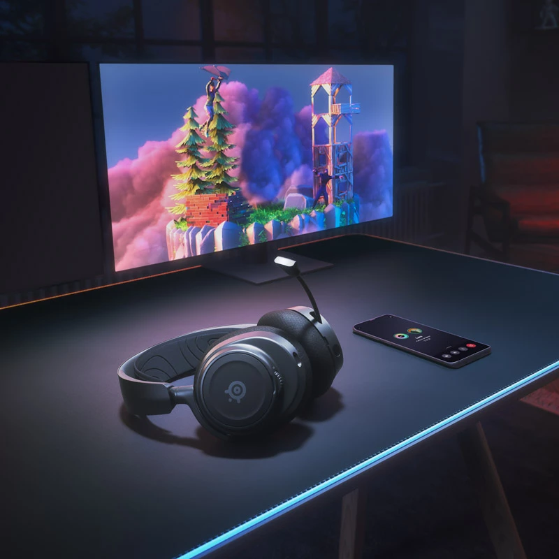 Headset Steelseries Arctis Nova 7 sem fios arco de cabeça gaming USB Type-C Bluetooth preto