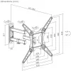 Suporte para TV ou monitor Maclean, universal, máx. VESA 400x400, 23-55, 30kg, preto, MC-701N