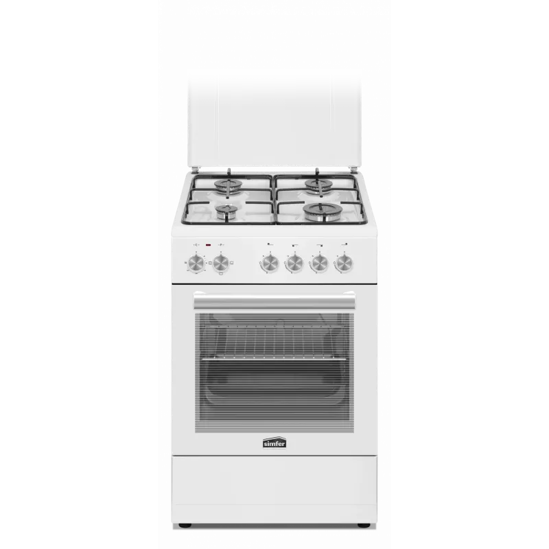 Simfer | Fogão | 4403SERBB | Tipo de placa a gás | Tipo de forno elétrico | Branco | Largura 50 cm | Ignição eletrónica | Profundidade 55 cm | 48 L
