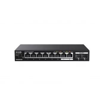 Switch de rede Tenda TEM2010X 2.5G Ethernet (100/1000/2500) de secretária preto