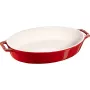 Prato de cerâmica oval Staub - 2,3 l, vermelho