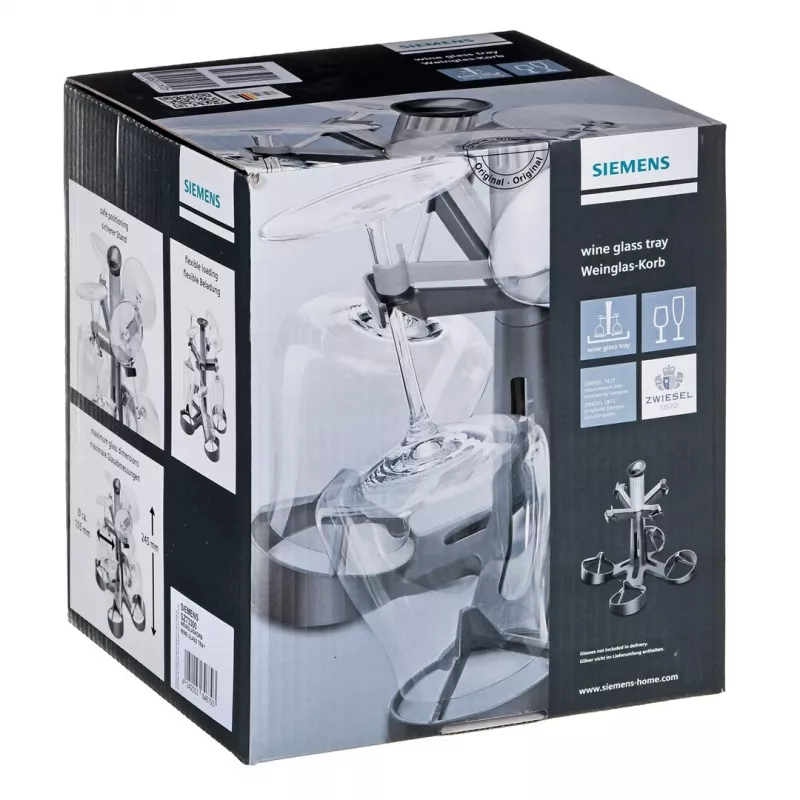 Peça/acessório para máquina de lavar loiça Siemens SZ73300 cinzento suporte para copos de vinho