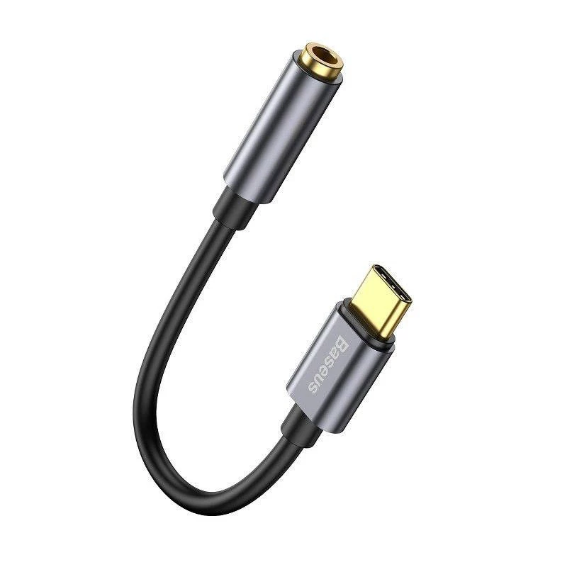 Baseus L54 Adaptador de áudio USB-C + minijack 3,5 mm (Preto+Cinzento)