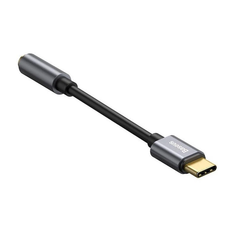 Baseus L54 Adaptador de áudio USB-C + minijack 3,5 mm (Preto+Cinzento)