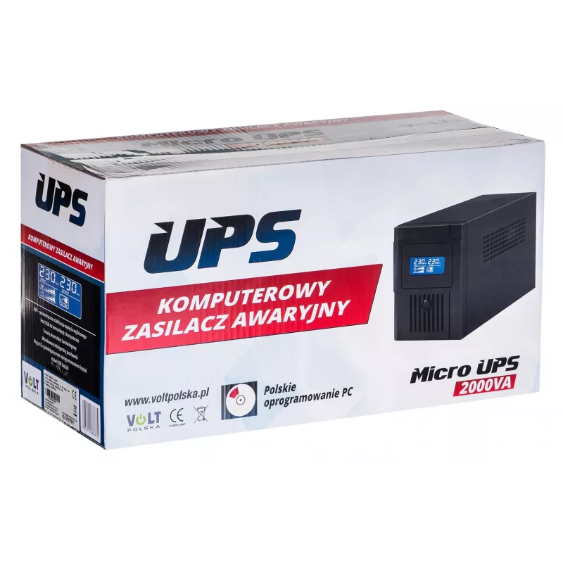 UPS Fonte de alimentação ininterrupta Volt Polska Micro 2000VA 1200W