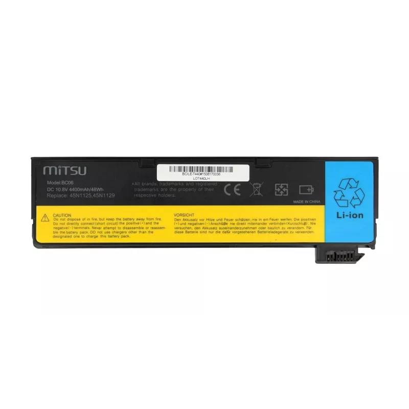 Bateria para Lenovo T440, X240 4400 mAh (48 Wh) 10,8 - 11,1 Volt