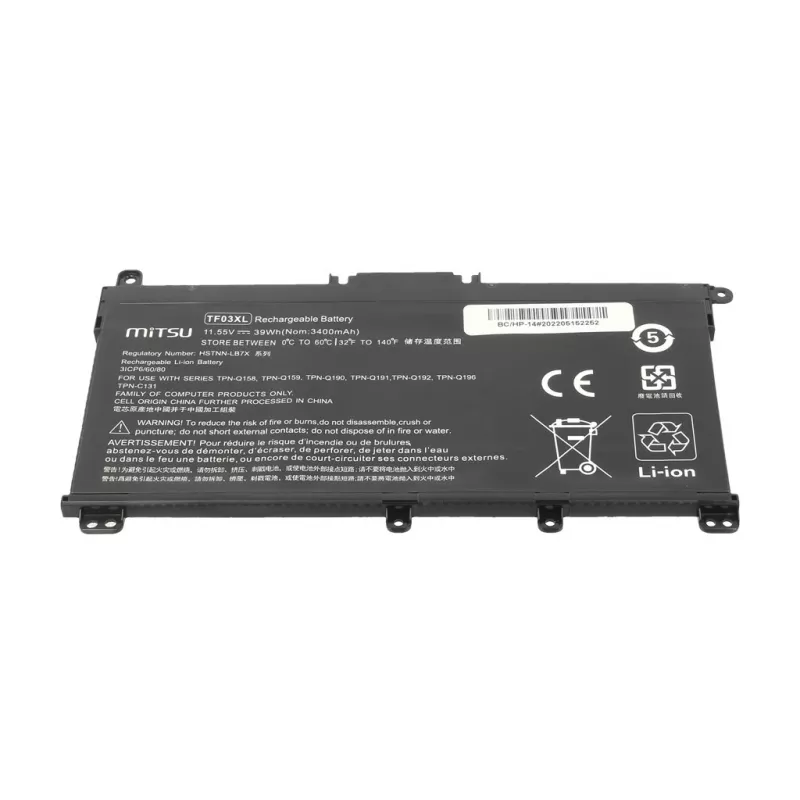 #Mitsu para HP 14-BP 3400mAh (39Wh) 11,55V