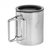 Caneca térmica Helikon com tampa 250 ml prateado, preto