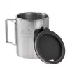 Caneca térmica Helikon com tampa 250 ml prateado, preto