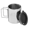 Caneca térmica Helikon com tampa 250 ml prateado, preto