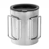 Caneca térmica Helikon com tampa 250 ml prateado, preto