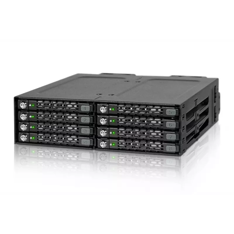 ICY DOCK - ToughArmor - MB998SK-B - 8x2.5 SATA HDD Hot Swap Mobile Rack - suporte HDD - ventoinha 40mm - alumínio - LED - SATA 6Gbit/s - até 7mm de altura