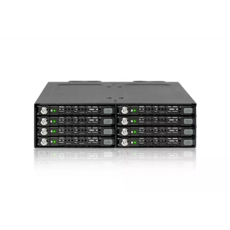 ICY DOCK - ToughArmor - MB998SK-B - 8x2.5 SATA HDD Hot Swap Mobile Rack - suporte HDD - ventoinha 40mm - alumínio - LED - SATA 6Gbit/s - até 7mm de altura
