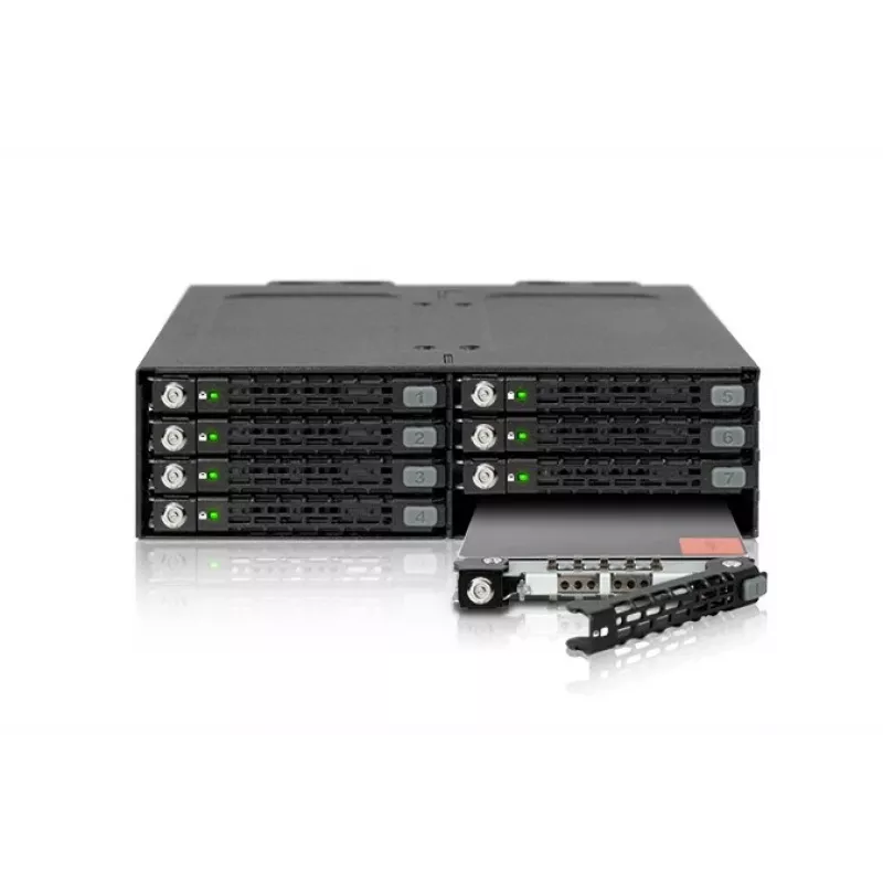 ICY DOCK - ToughArmor - MB998SK-B - 8x2.5 SATA HDD Hot Swap Mobile Rack - suporte HDD - ventoinha 40mm - alumínio - LED - SATA 6Gbit/s - até 7mm de altura