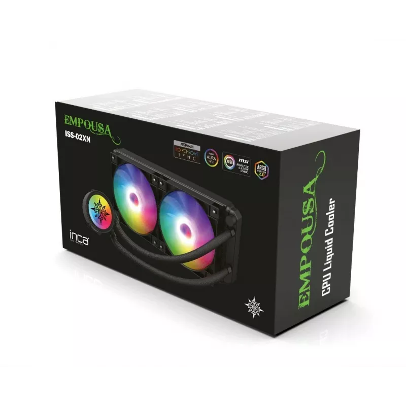INCA ISS-02XN refrigeração líquida para CPU 2 ventoinhas PWM de 120 mm