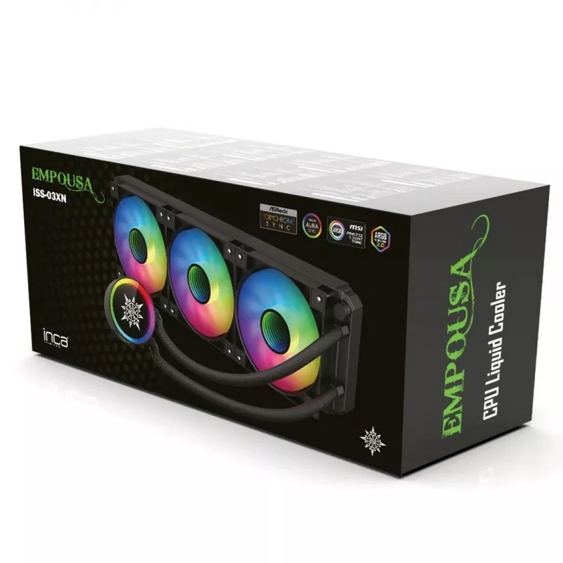 INCA ISS-03XN refrigeração líquida para CPU 3 ventoinhas PWM de 120 mm