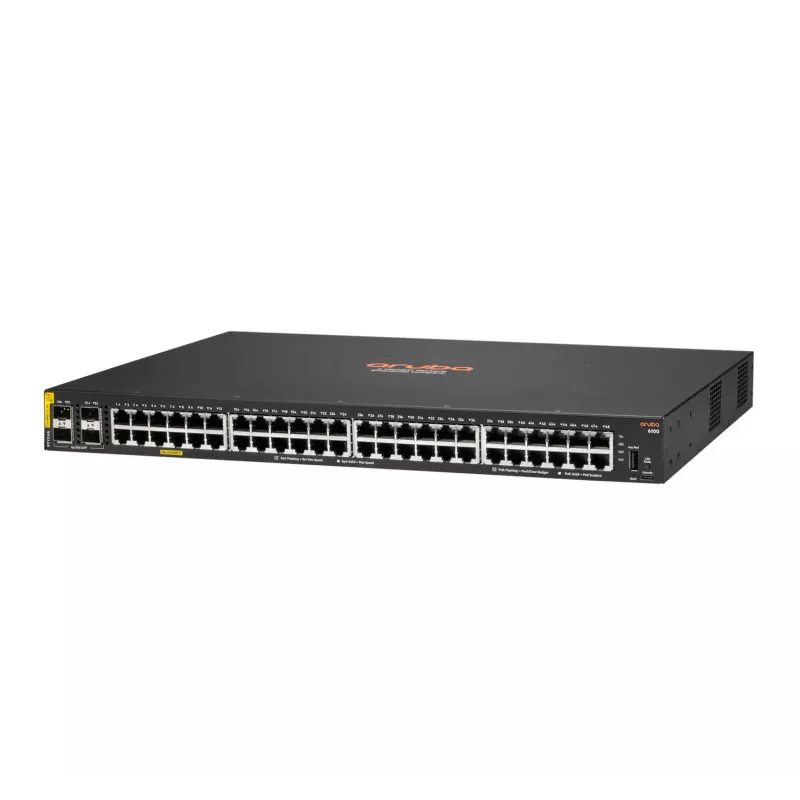 HPE Aruba Networking CX 6100 48G Class4 PoE 4SFP+ 740W switch - switch - L3 - gerido - 48 x 10/100/1000 (PoE+)
