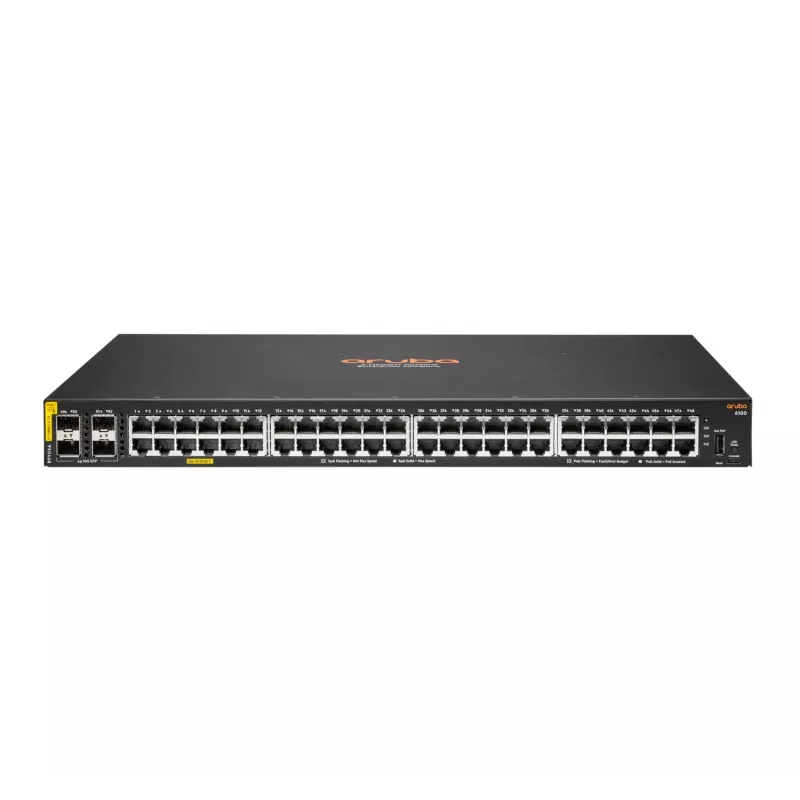 HPE Aruba Networking CX 6100 48G Class4 PoE 4SFP+ 740W switch - switch - L3 - gerido - 48 x 10/100/1000 (PoE+)
