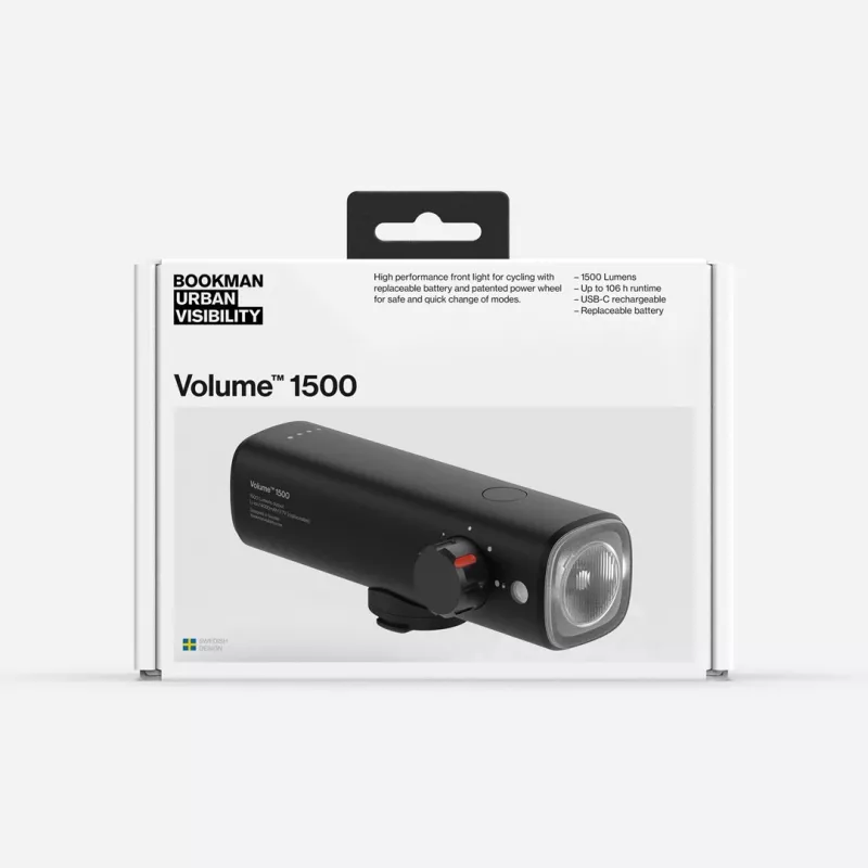 Luz de bicicleta BOOKMAN Volume Front 1500 - TU