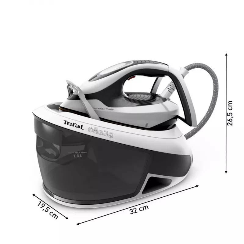 Ferro de engomar Tefal Express Power SV8130 2800 W 1,8 L base Durilium AirGlide Autoclean preto, branco