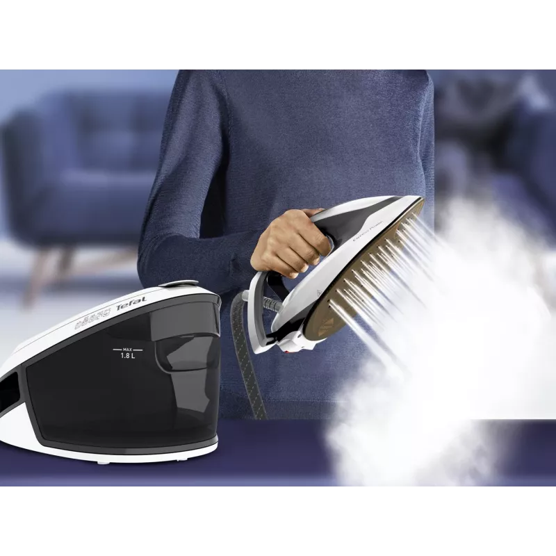 Ferro de engomar Tefal Express Power SV8130 2800 W 1,8 L base Durilium AirGlide Autoclean preto, branco