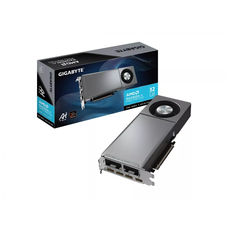 Placa gráfica GIGABYTE Radeon AI PRO R9700 AI TOP 32G, 32GB GDDR6 - Retail