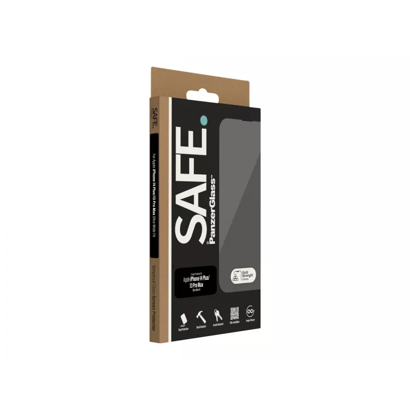 Película de proteção de ecrã SAFE by PanzerGlass Apple iPhone 14 Plus | 13 Pro Max | Ultra-Wide Fit | PanzerGlass