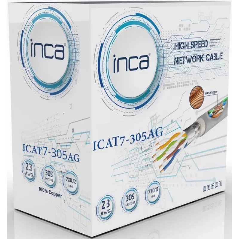 INCA cabo Ethernet ICAT7-305AG S/FTP1 23 AWG cabo CAT7 - cabo - rede