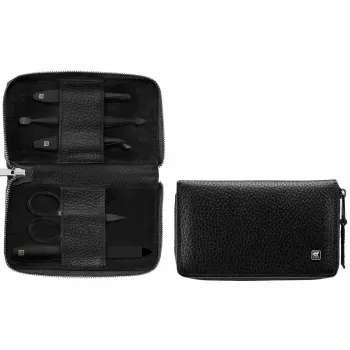 conjunto de manicura ZWILLING 97002-004-0 – kit de 5 peças, estojo de pele preto