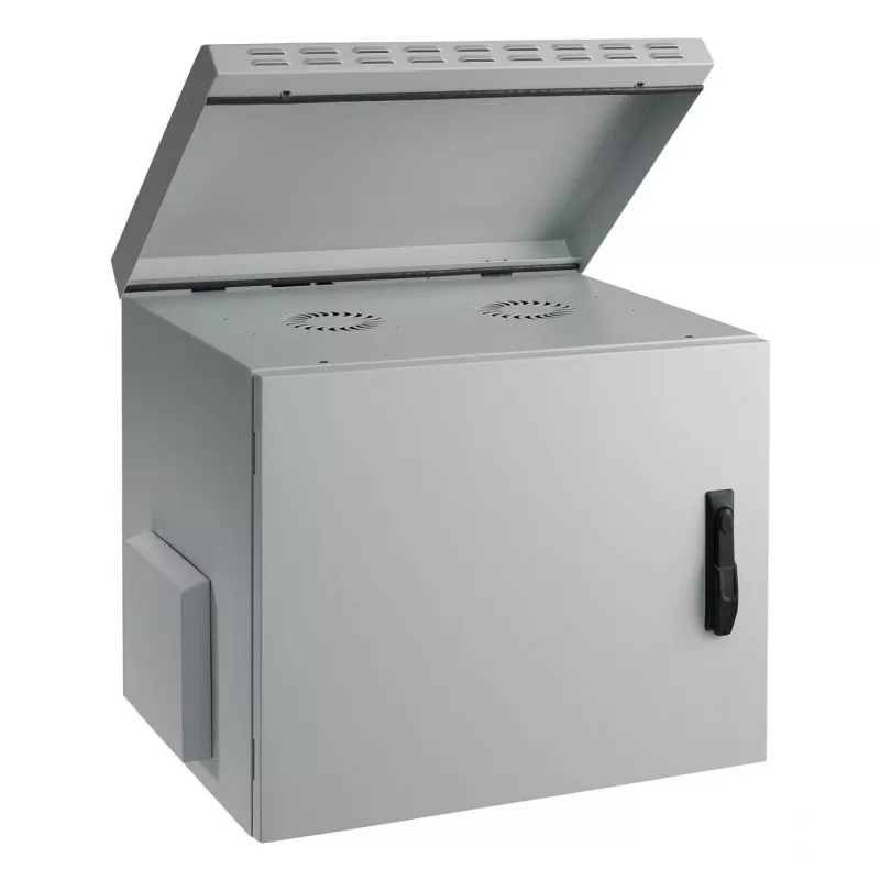 armário de parede de 19 polegadas IP55 EFB Elektronik 7U porta de vidro profundidade 450 mm, aço soldado, IP55, carga máx. 100 kg