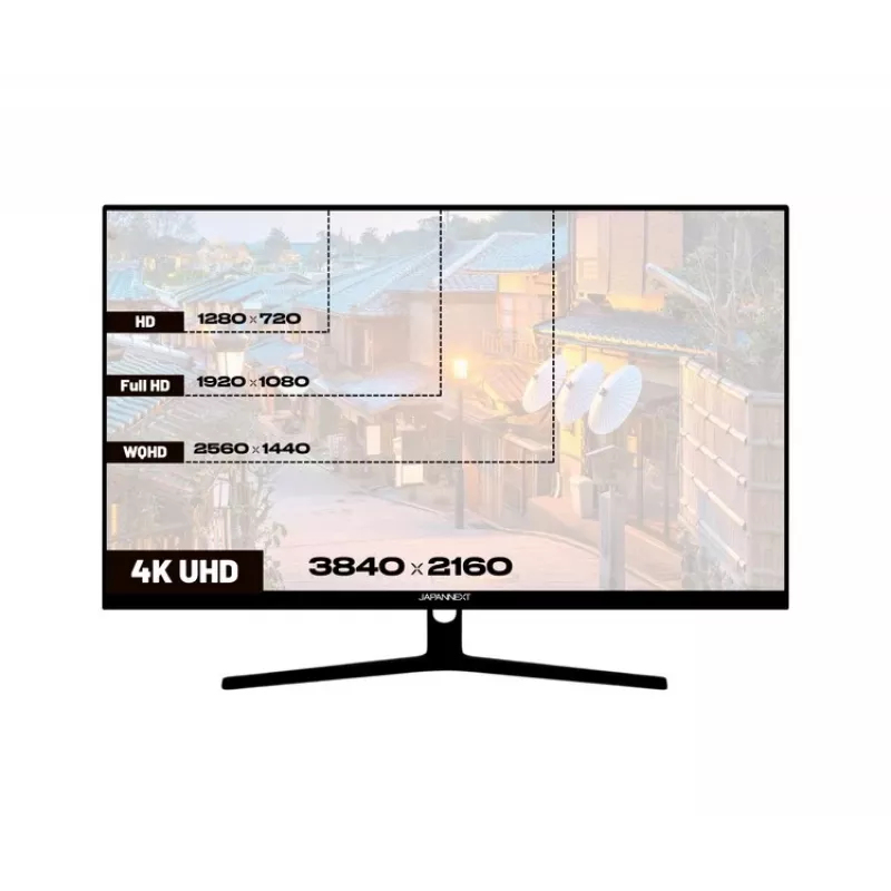 JAPANNEXT monitor 4K UHD 80 cm (31,5) 3840x2160 píxeis, painel VA, 5 ms, 60 Hz, AMD FreeSync, HDMI, DisplayPort (JN-V315UHDR)