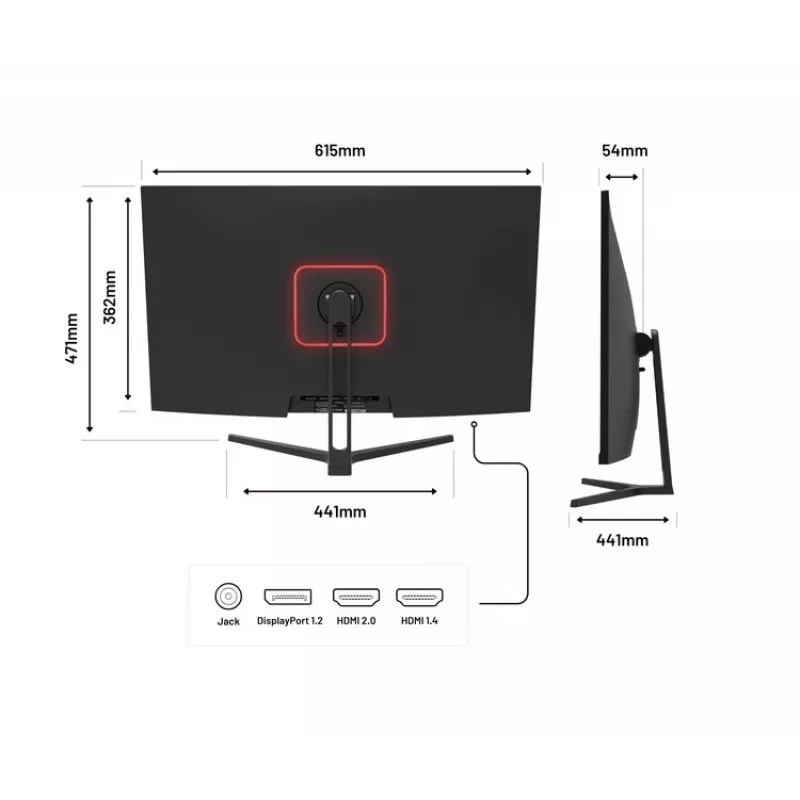 JAPANNEXT monitor 4K UHD 80 cm (31,5) 3840x2160 píxeis, painel VA, 5 ms, 60 Hz, AMD FreeSync, HDMI, DisplayPort (JN-V315UHDR)